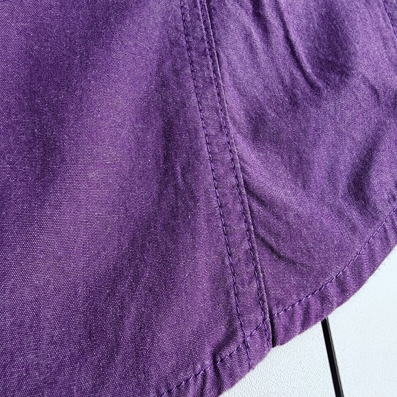 Twice Mens Long Sleeves Button Up Shirt Purple 100% Cotton Sz M - Picture 7 of 10